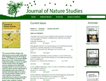 Tablet Screenshot of journalofnaturestudies.org